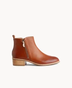 Ebony Leather Ankle Boot