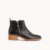 Ebony Leather Ankle Boot