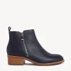 Ebony Leather Ankle Boot