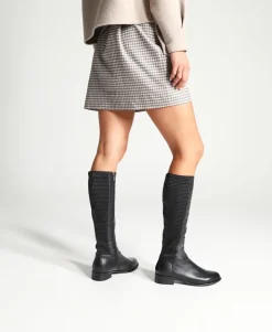 Sal Knee High Boot with Stretch Calf